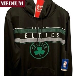 nba boston celtics Hoodie Mens Celtics Sweatshirt MD Black White Green MED NWT